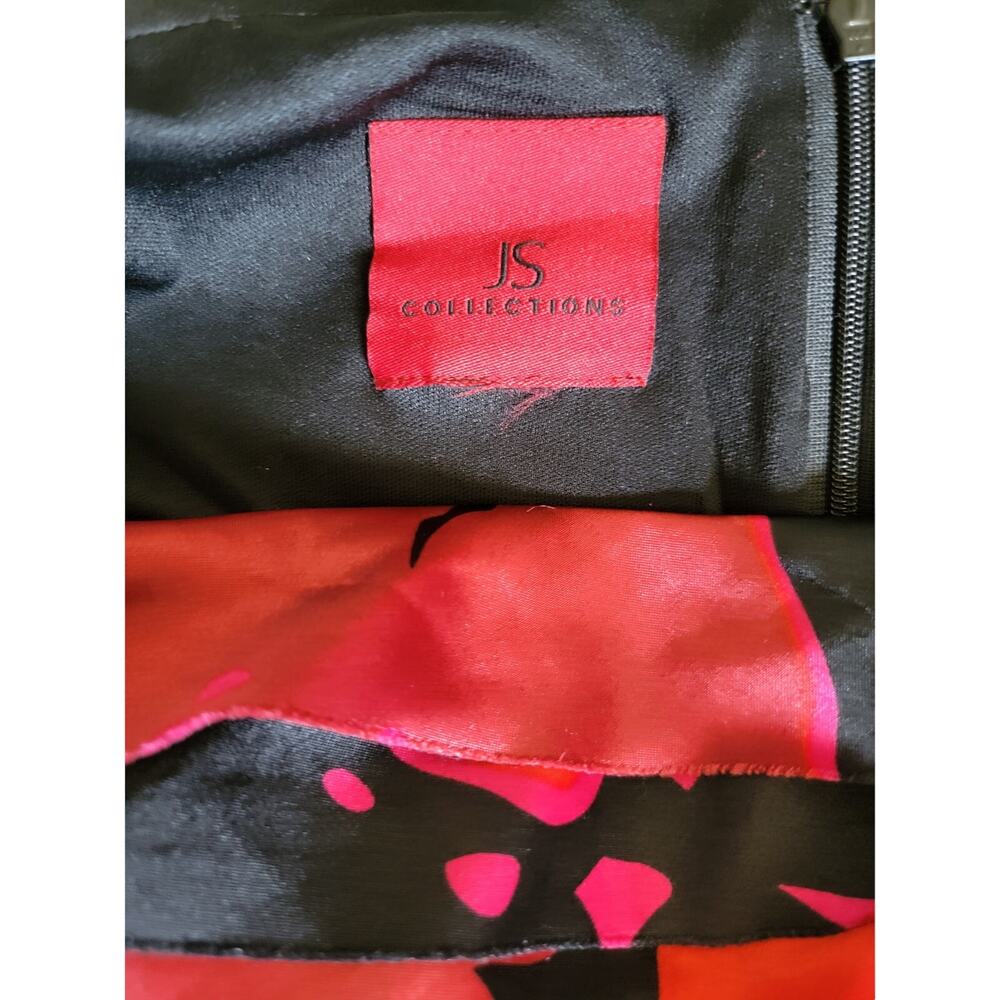 Js Collection Sheath Shutter Pleats Red Strapless… - image 3